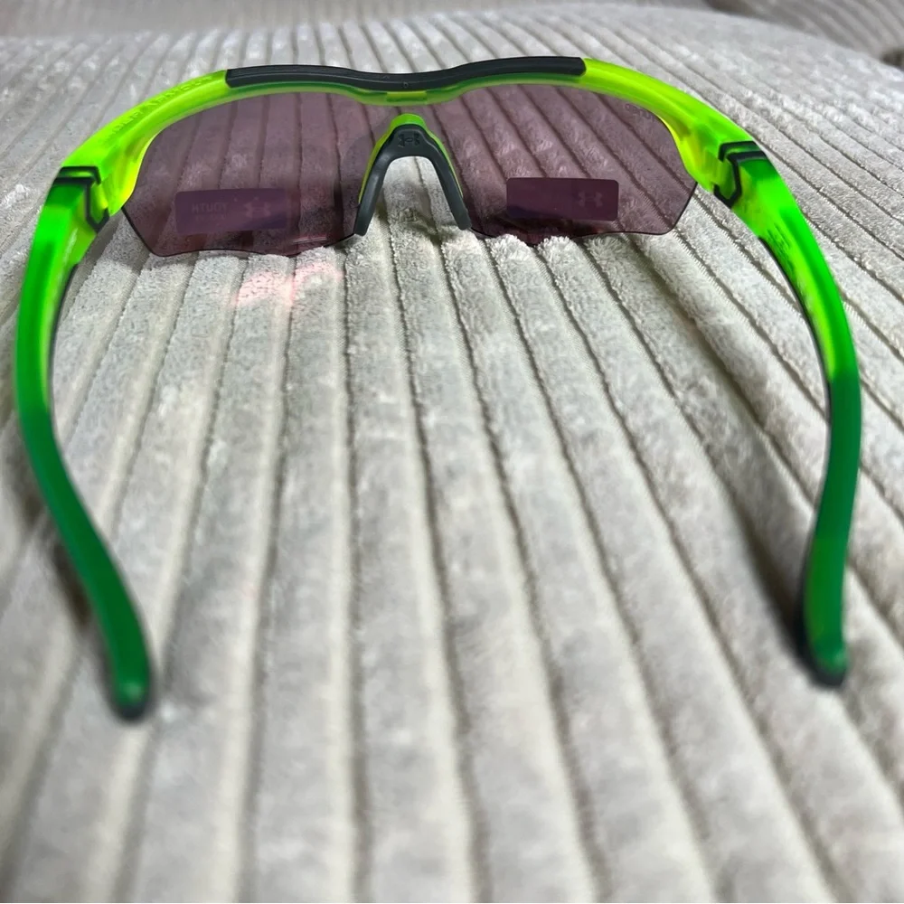 Under Armour tuned lime surg baseball youth sunglasses